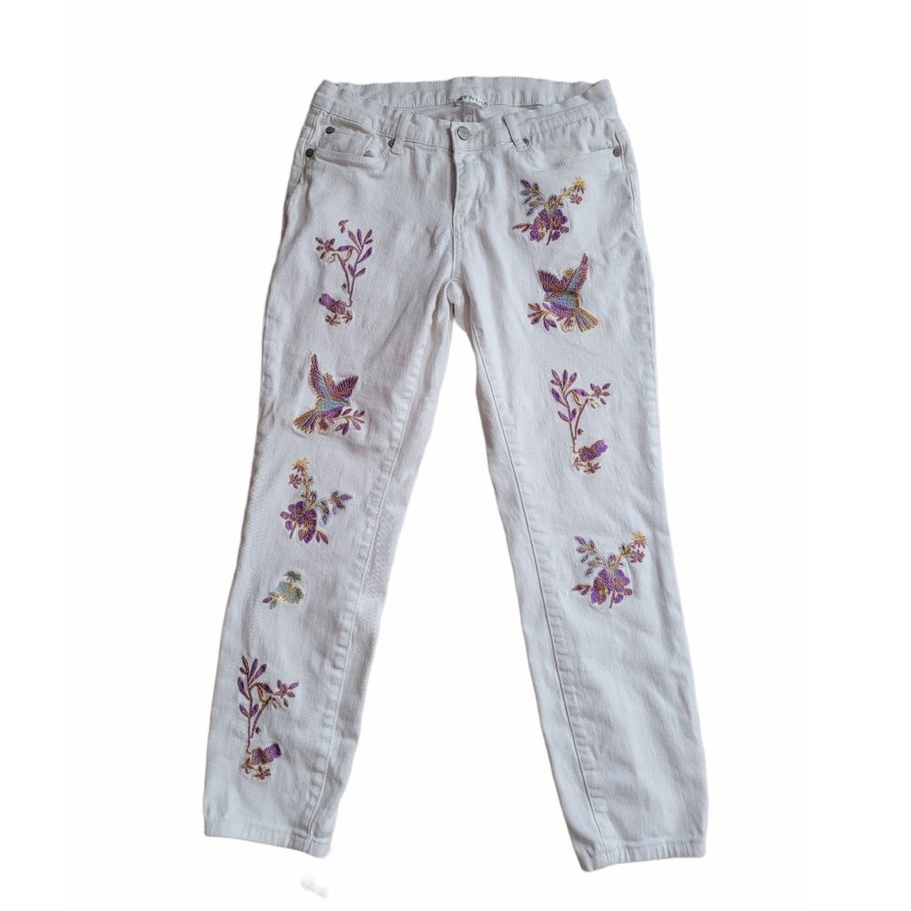 [Venus] White Bird Embroidery Jean 8